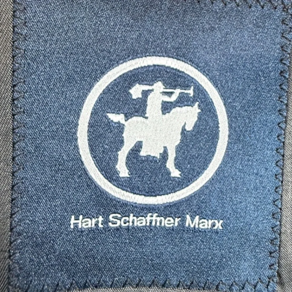 Hart Schaffner Marx Mens Gray MicroPattern 2 Button Blazer Sport Coat 40R Canada